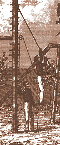 Rope climber on belay